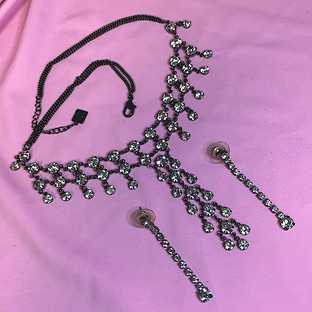 Crystal Brilliance Cascade Choker Drop Earrings 10$